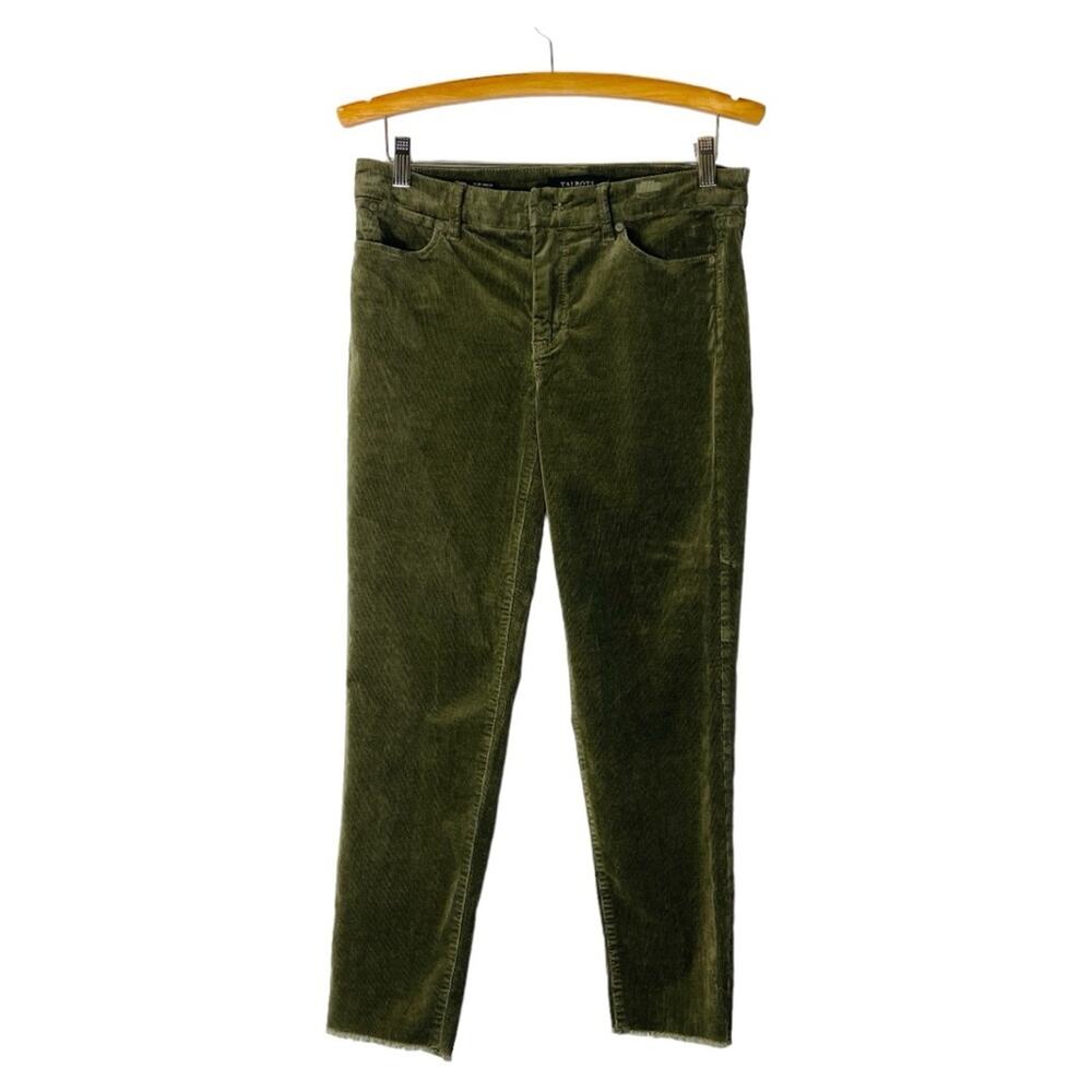 Talbots green corduroy stretch slim ankle preppy flawless five pocket pants 4